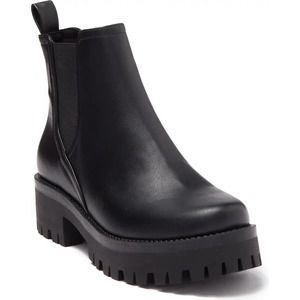 - Steve Madden Hartie PU Leather Chelsea Boot In Black Size 10